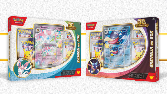 Pokémon TCG: 30th Celebration Pokémon ex Box—Sylveon ex & Greninja ex [Pre-Order]